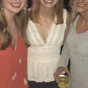 Designer tank top, worn twice